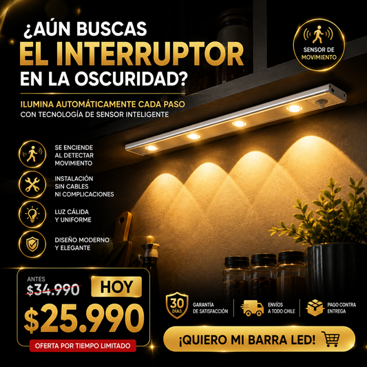Barra Led Modern - con sensor 50cm