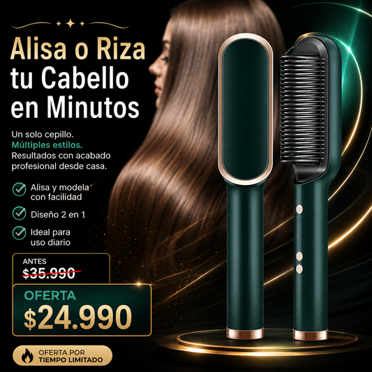 Cepillo Alisador Multifuncional GlossPro™ | Alisado Profesional al Instante - BenedettoCL