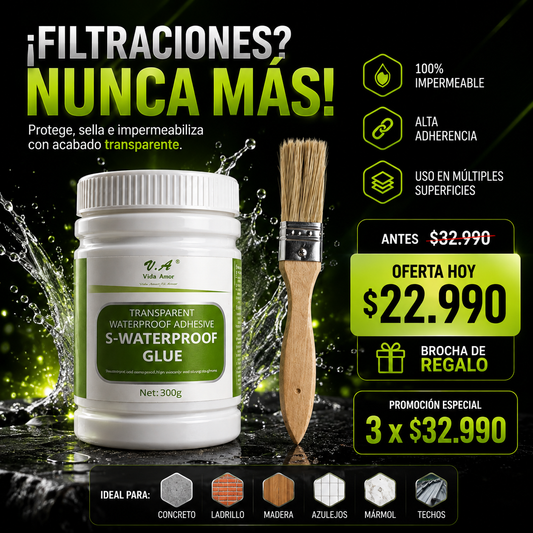 Sellador Adhesivo Impermeable AquaSeal Pro™ 300G | Repara Filtraciones y Grietas en Minutos - BenedettoCL