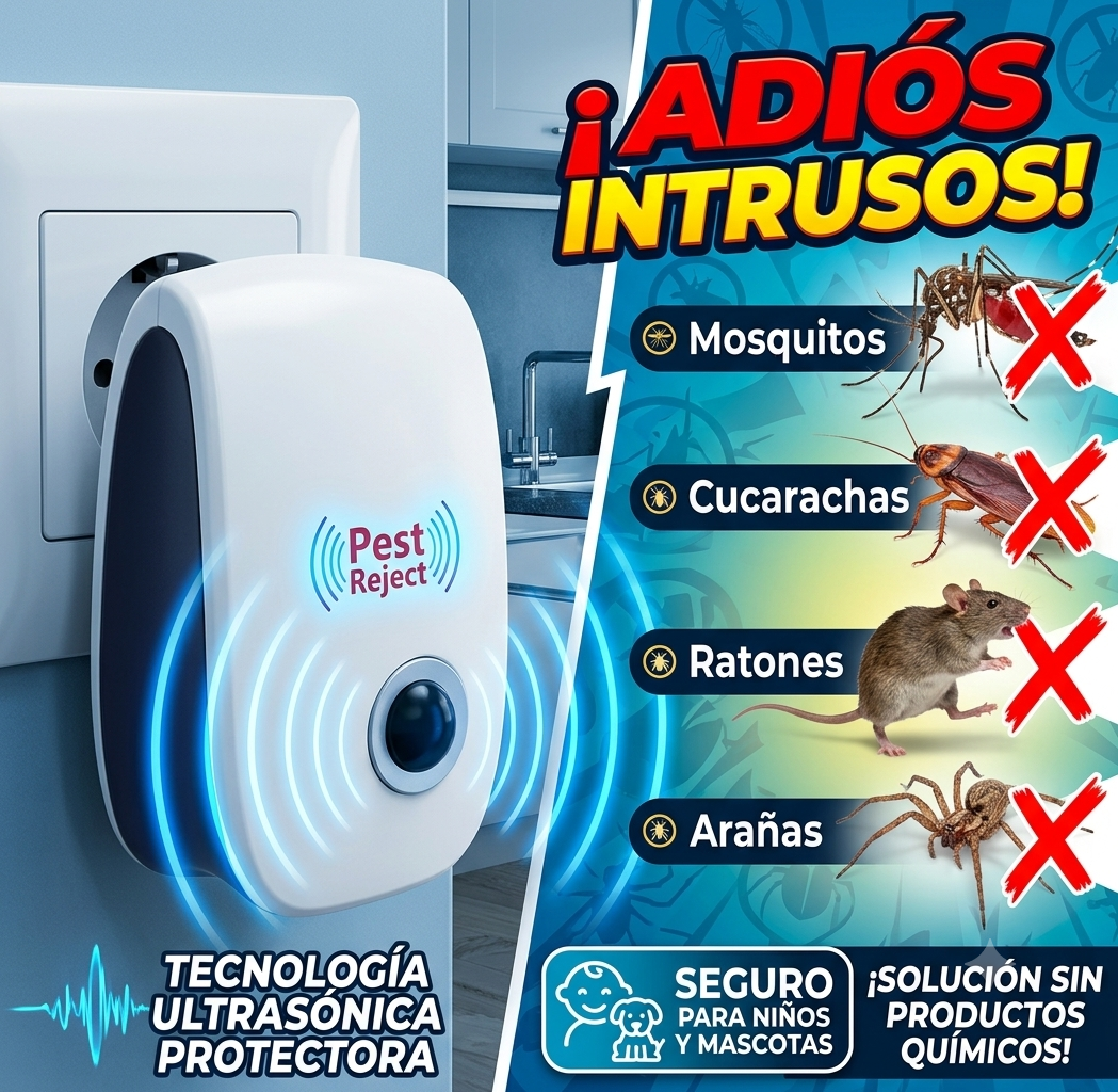Repelente electrico Ahuyentador de Roedores y Plagas Benedetto™ — Tecnología 24/7 Libre de Toxinas