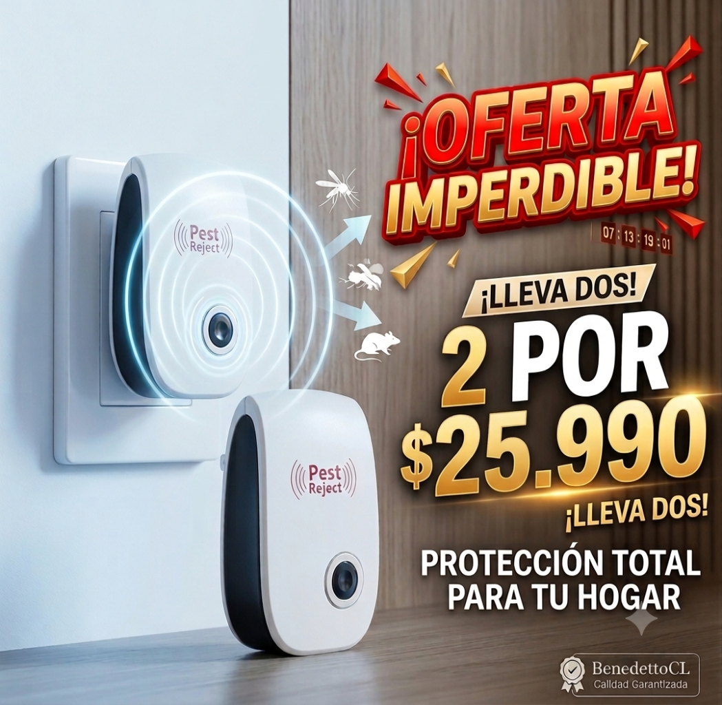 Repelente electrico Ahuyentador de Roedores y Plagas Benedetto™ — Tecnología 24/7 Libre de Toxinas