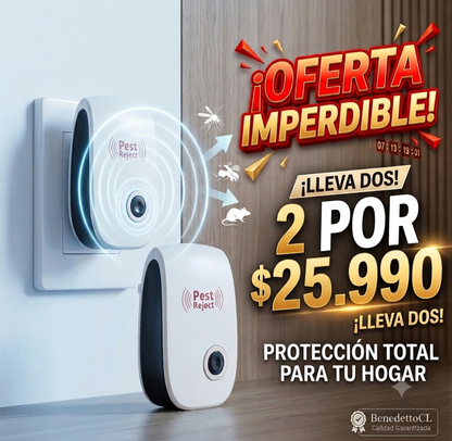 Repelente electrico Ahuyentador de Roedores y Plagas Benedetto™ — Tecnología 24/7 Libre de Toxinas